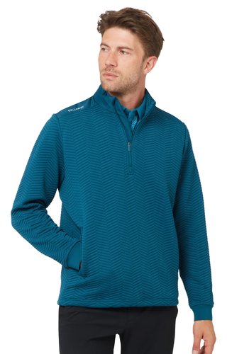 Callaway Chev Jacquard pánsky pullover, blue coral