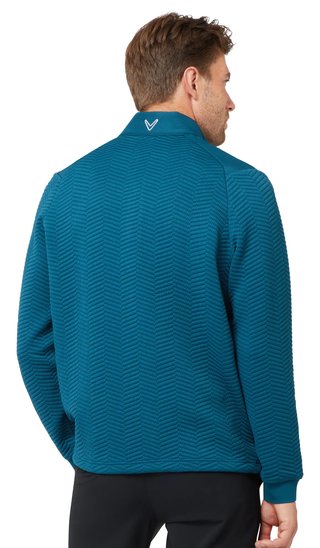 Callaway Chev Jacquard pánsky pullover, blue coral