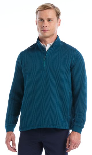 Callaway Chev Jacquard pánsky pullover, blue coral