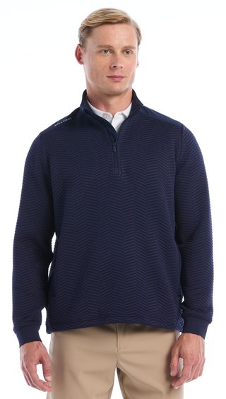 Callaway Chev Jacquard pánsky pullover, peacoat