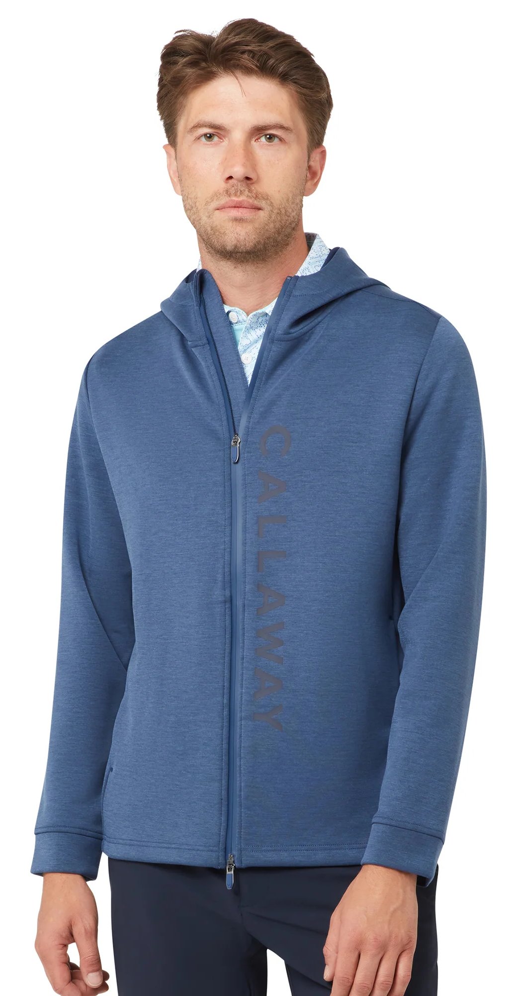 Callaway Pure Blend pánska mikina s kapucňou, peacoat heather
