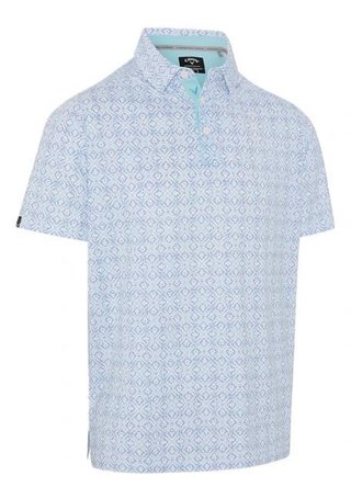 Callaway Printed Fractal Chev pánske polo, biele