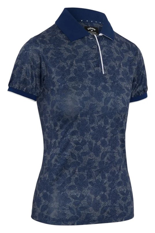 Callaway Rib Tim Printed dámske polo, blue depths