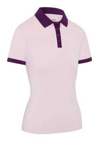 Callaway Colourblock Rib dámske polo, cherry blossom