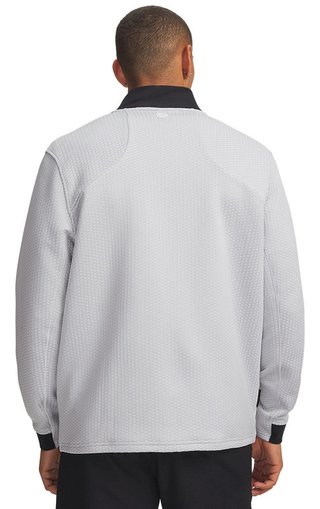 Under Armour Drive Pro Hybrid FZ pánska mikina, halo sivá/biela