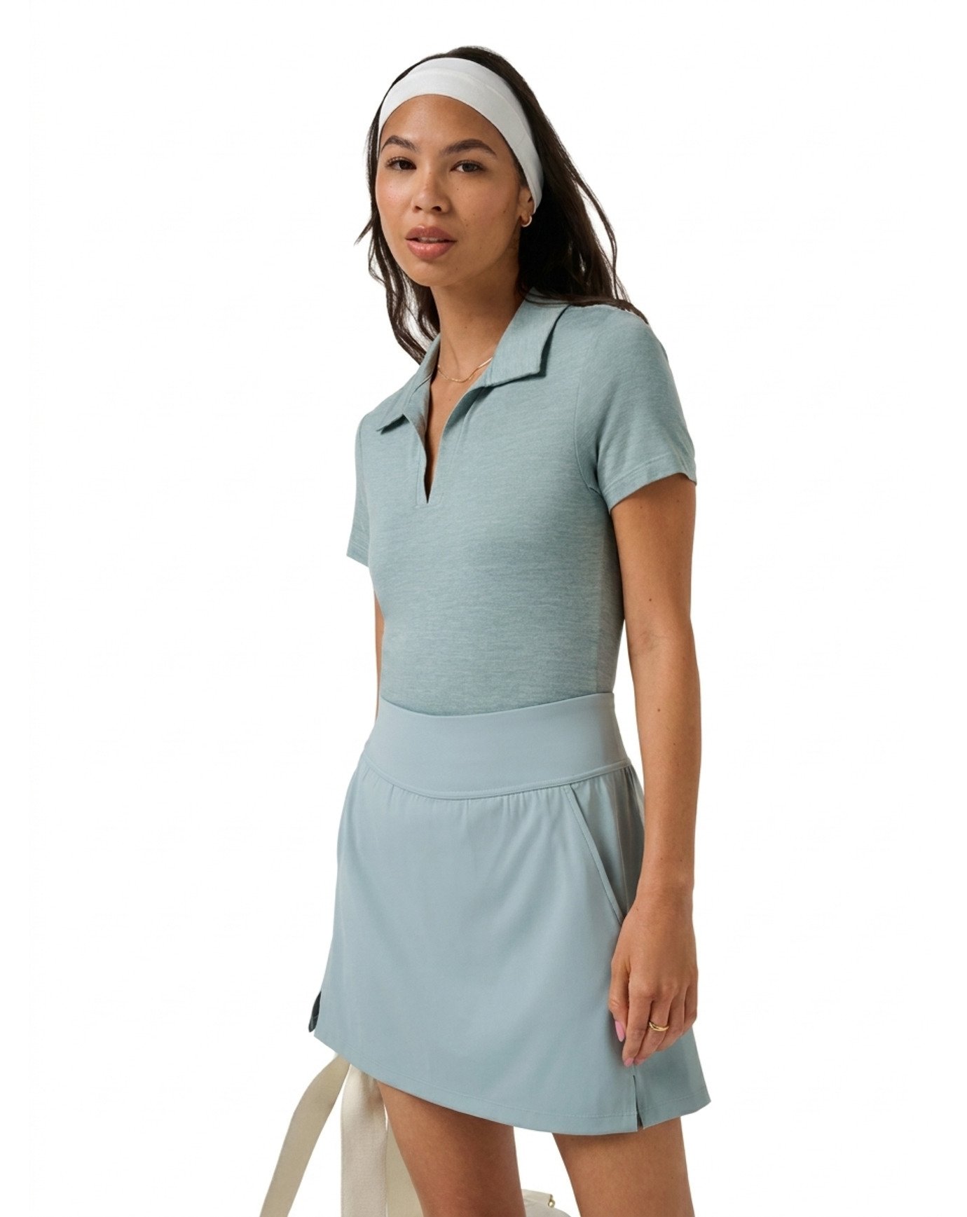 Travis Mathew Skyloft Light dámske polo, heather slate
