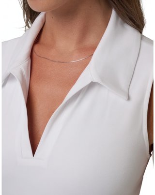 Travis Mathew Skyloft Light Sleeveless dámske polo, biele