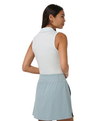 Travis Mathew Skyloft Light Sleeveless dámske polo, heather cloudwash