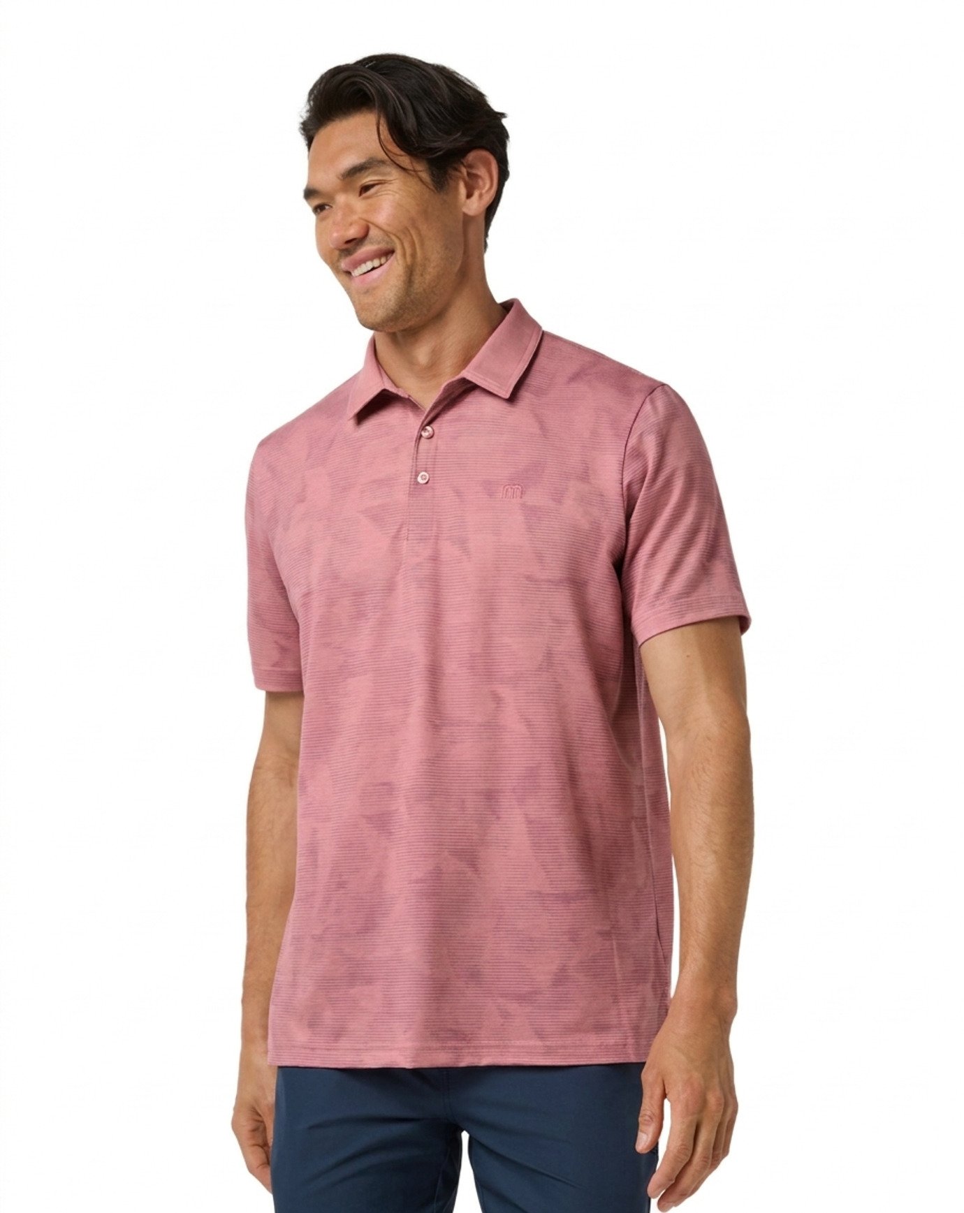 Travis Mathew Featherweight Backnine pánske polo, mauveglow