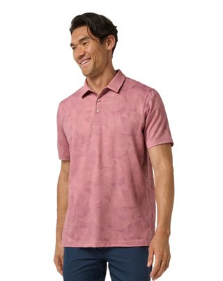 Travis Mathew Featherweight Backnine pánske polo, mauveglow