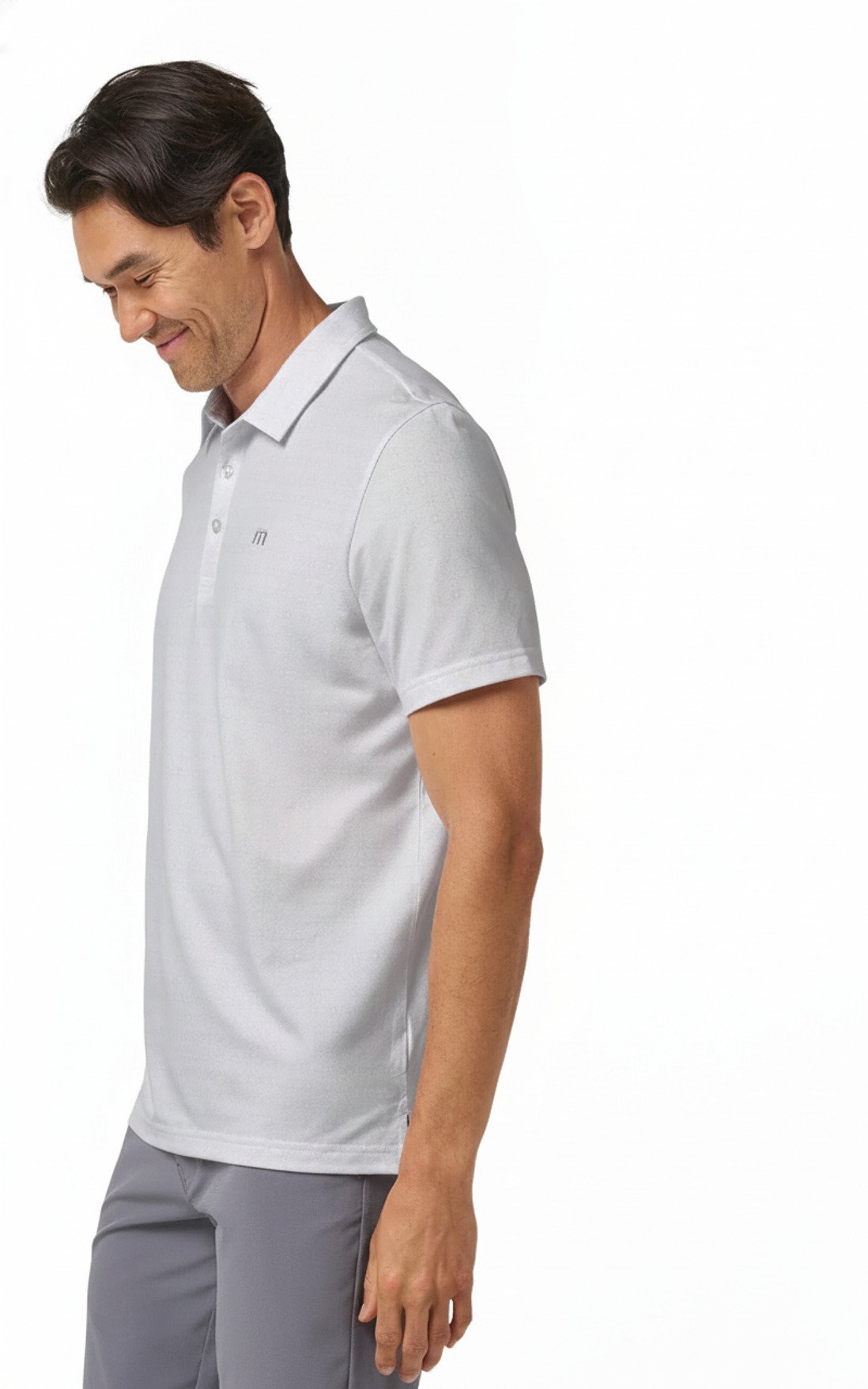 Travis Mathew Featherweight Trophy Ready pánske polo, biele
