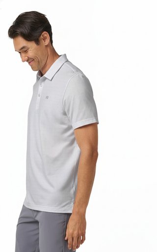 Travis Mathew Featherweight Trophy Ready pánske polo, biele