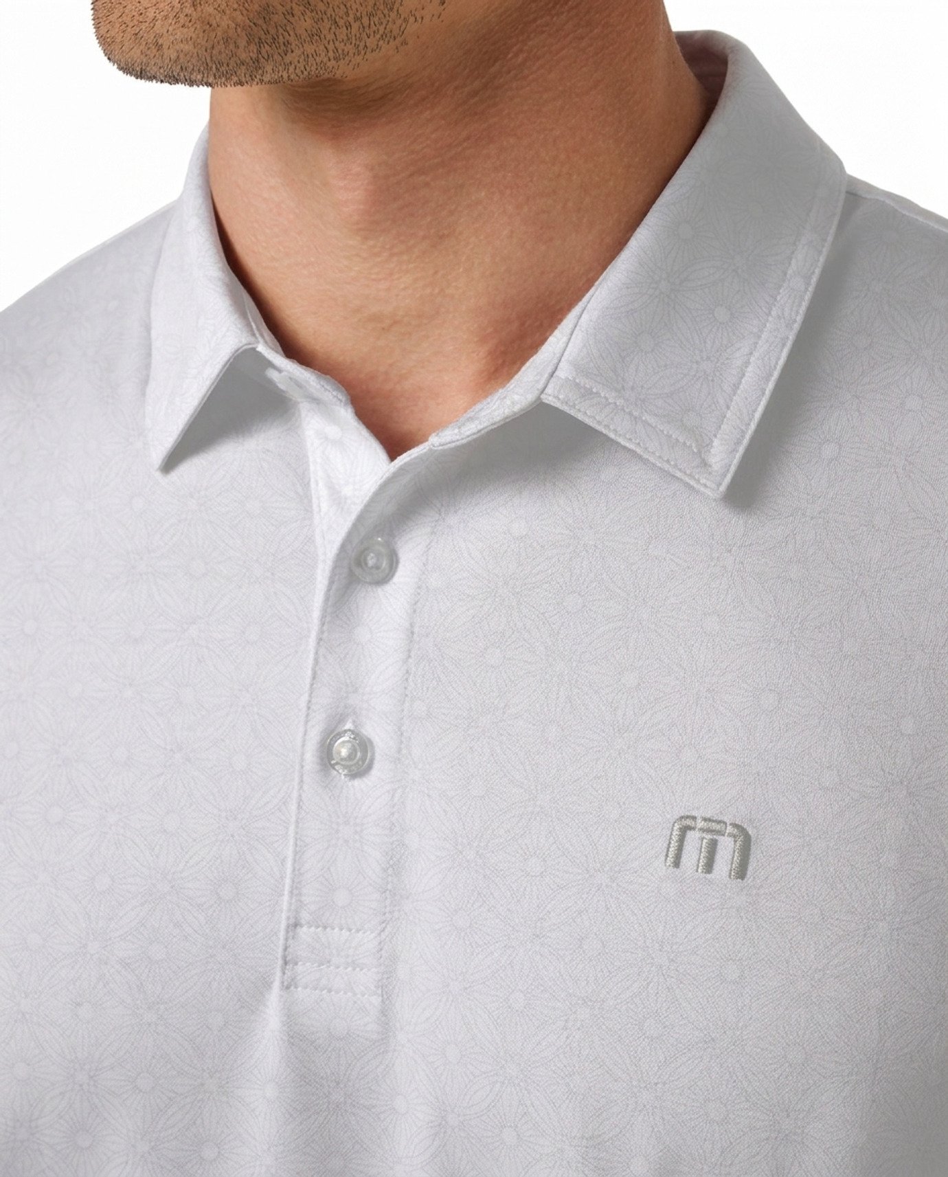 Travis Mathew Featherweight Trophy Ready pánske polo, biele