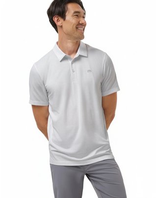 Travis Mathew Featherweight Trophy Ready pánske polo, biele
