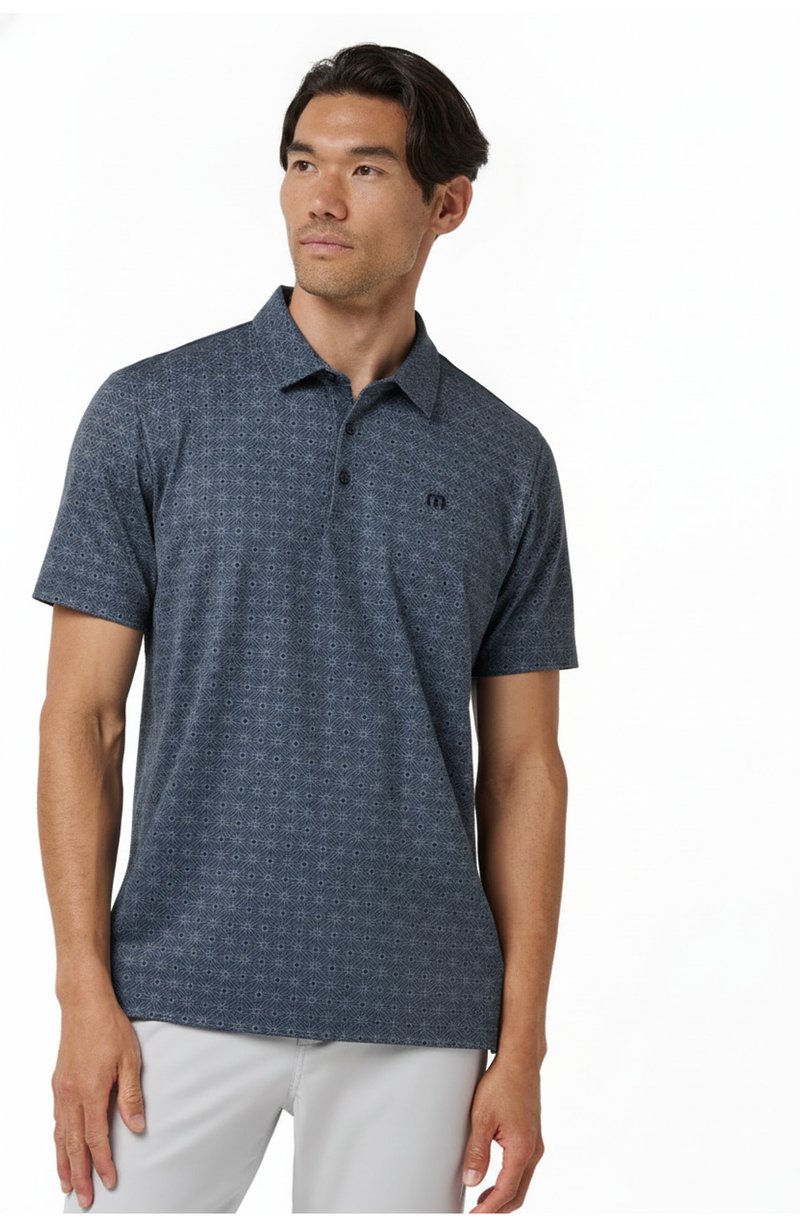 Travis Mathew Featherweight Trophy Ready pánske polo, total eclipse
