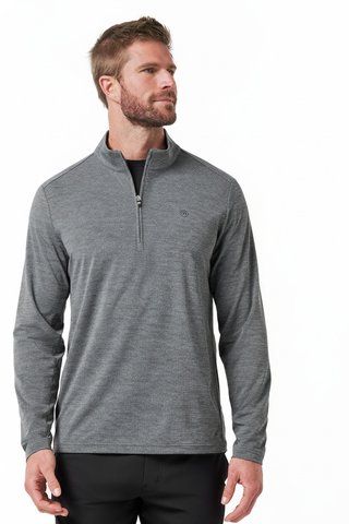 Travis Mathew Heater Pro 1/4Zip pánska mikina, heather grey