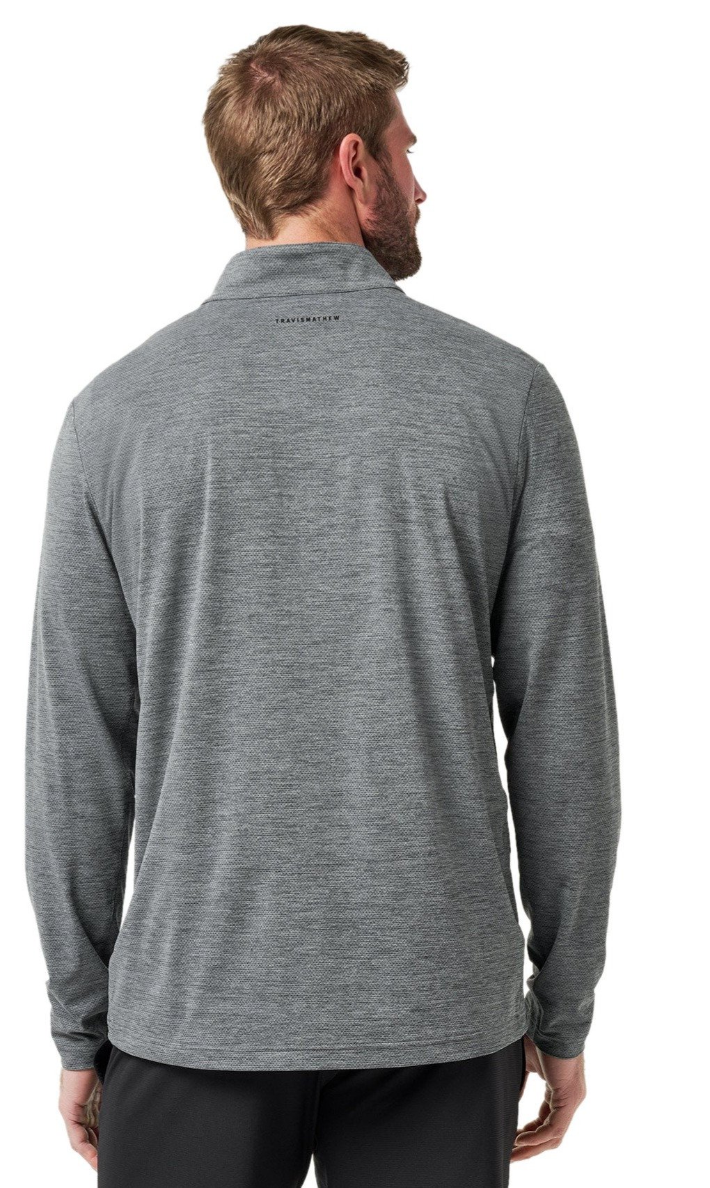 Travis Mathew Heater Pro 1/4Zip pánska mikina, heather grey