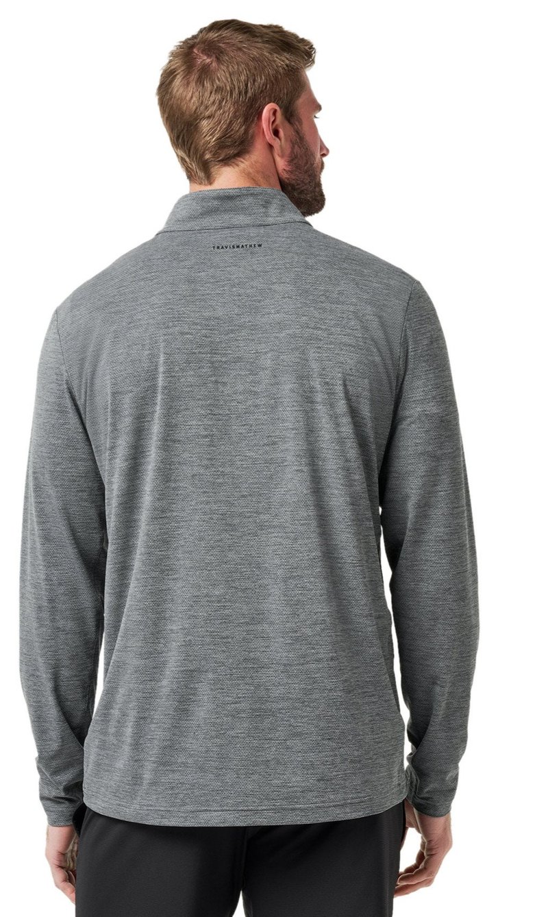 Travis Mathew Heater Pro 1/4Zip pánska mikina, heather grey