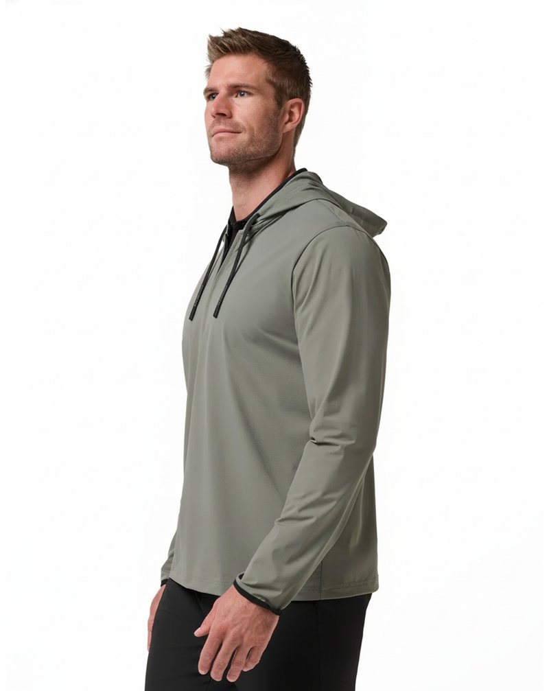 Travis Mathew Hero Hour Tech pánska mikina, dark olive