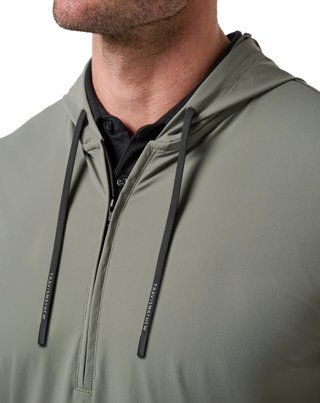 Travis Mathew Hero Hour Tech pánska mikina, dark olive