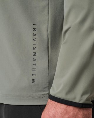 Travis Mathew Hero Hour Tech pánska mikina, dark olive