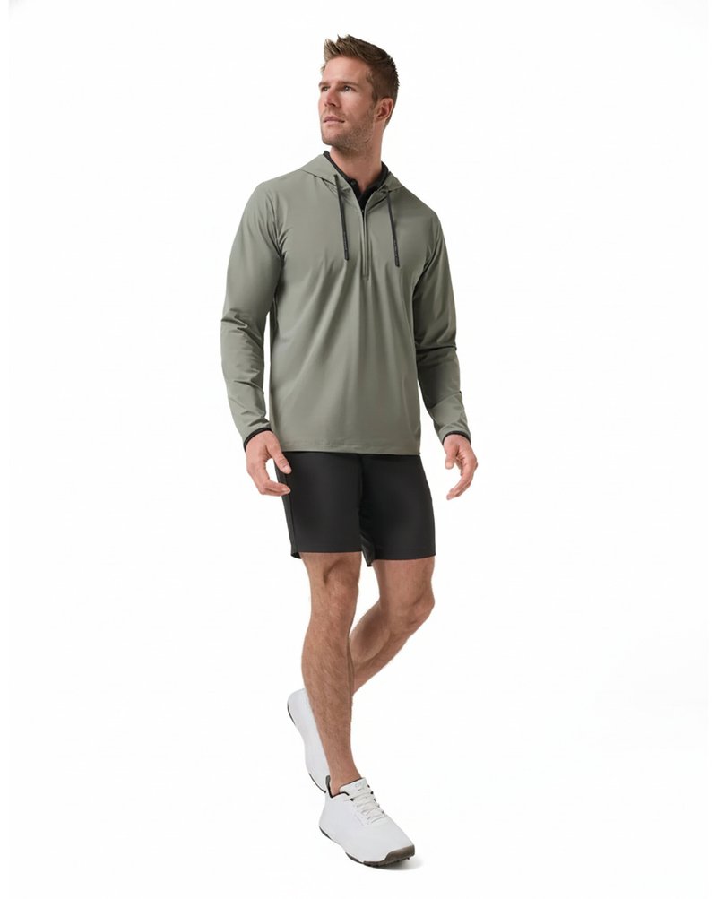 Travis Mathew Hero Hour Tech pánska mikina, dark olive