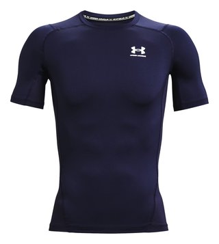 Under Armour HeatGear pánske kompresné tričko, midnight navy/biele