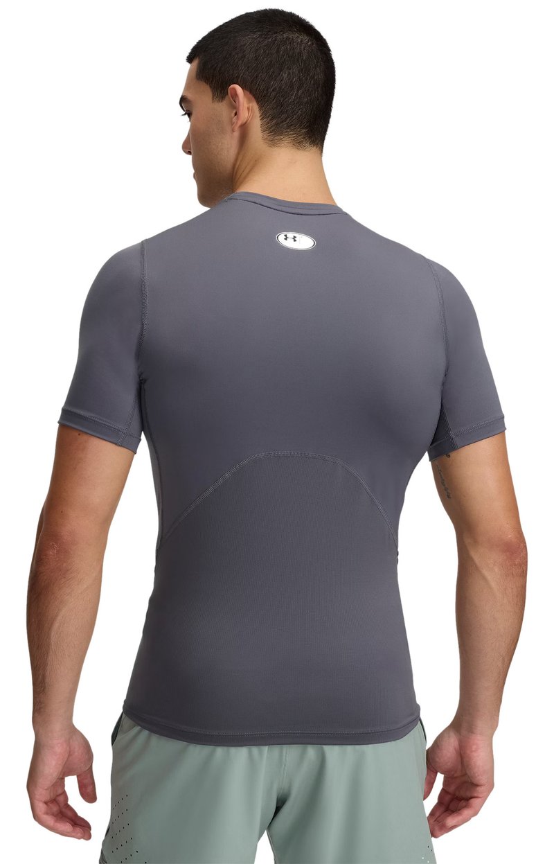 Under Armour HeatGear pánske kompresné tričko, castlerock/biela