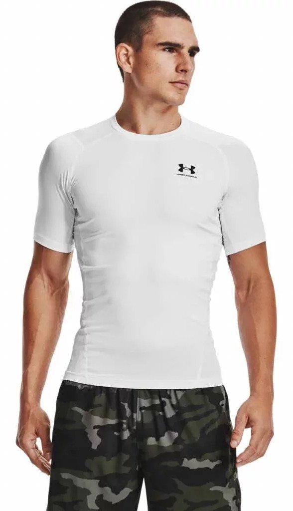 Under Armour HeatGear pánske kompresné tričko, biele