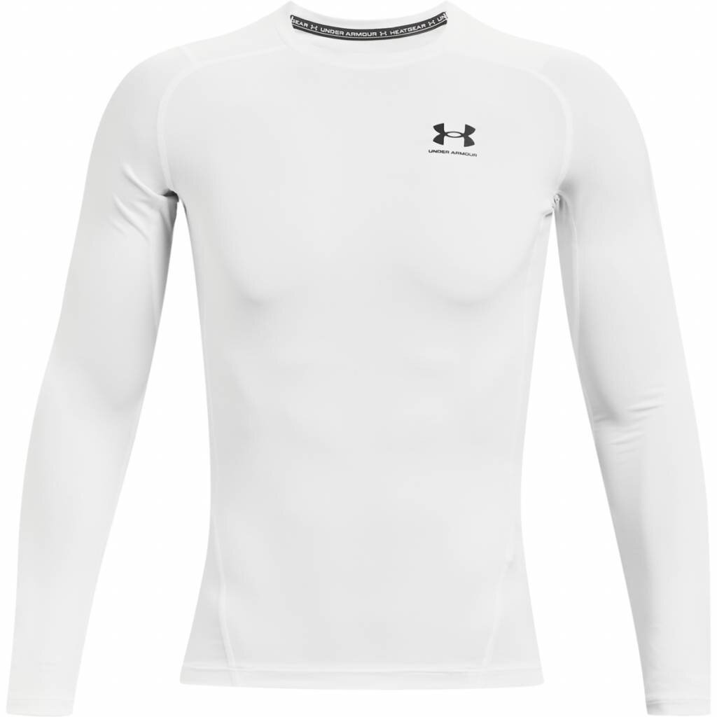 Under Armour HeatGear pánske kompresné tričko s dlhým rukávom, bielo/čierne