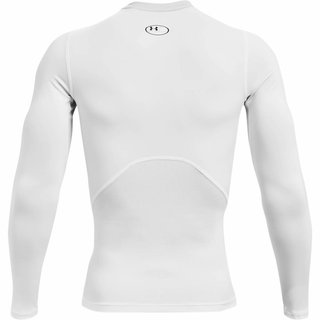 Under Armour HeatGear pánske kompresné tričko s dlhým rukávom, bielo/čierne