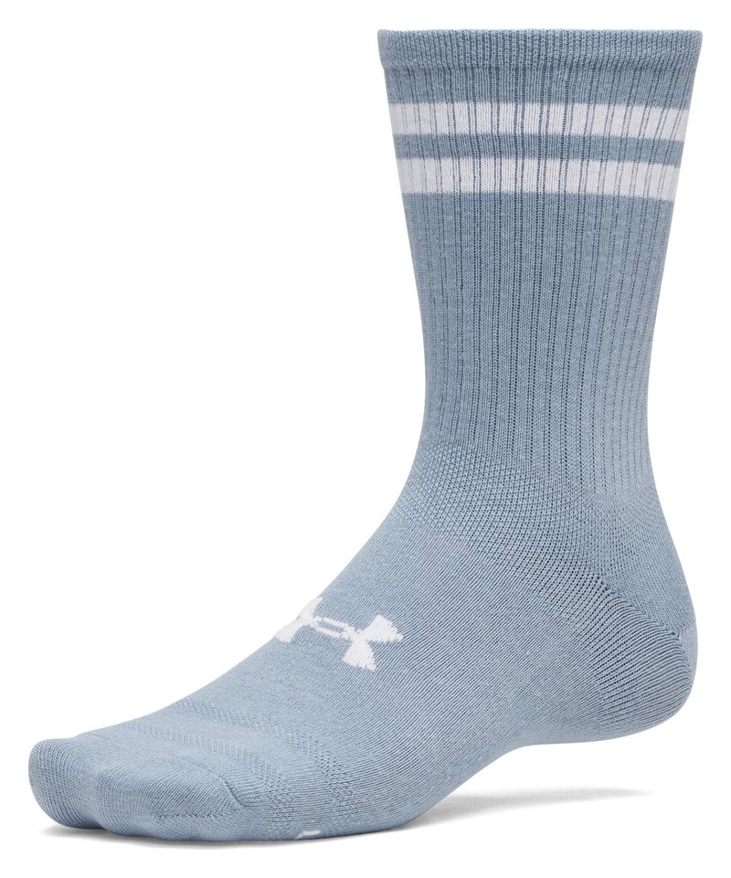 Under Armour Essential Crew unisex ponožky (6 pack), modrá hmla/modrý vietor/biela