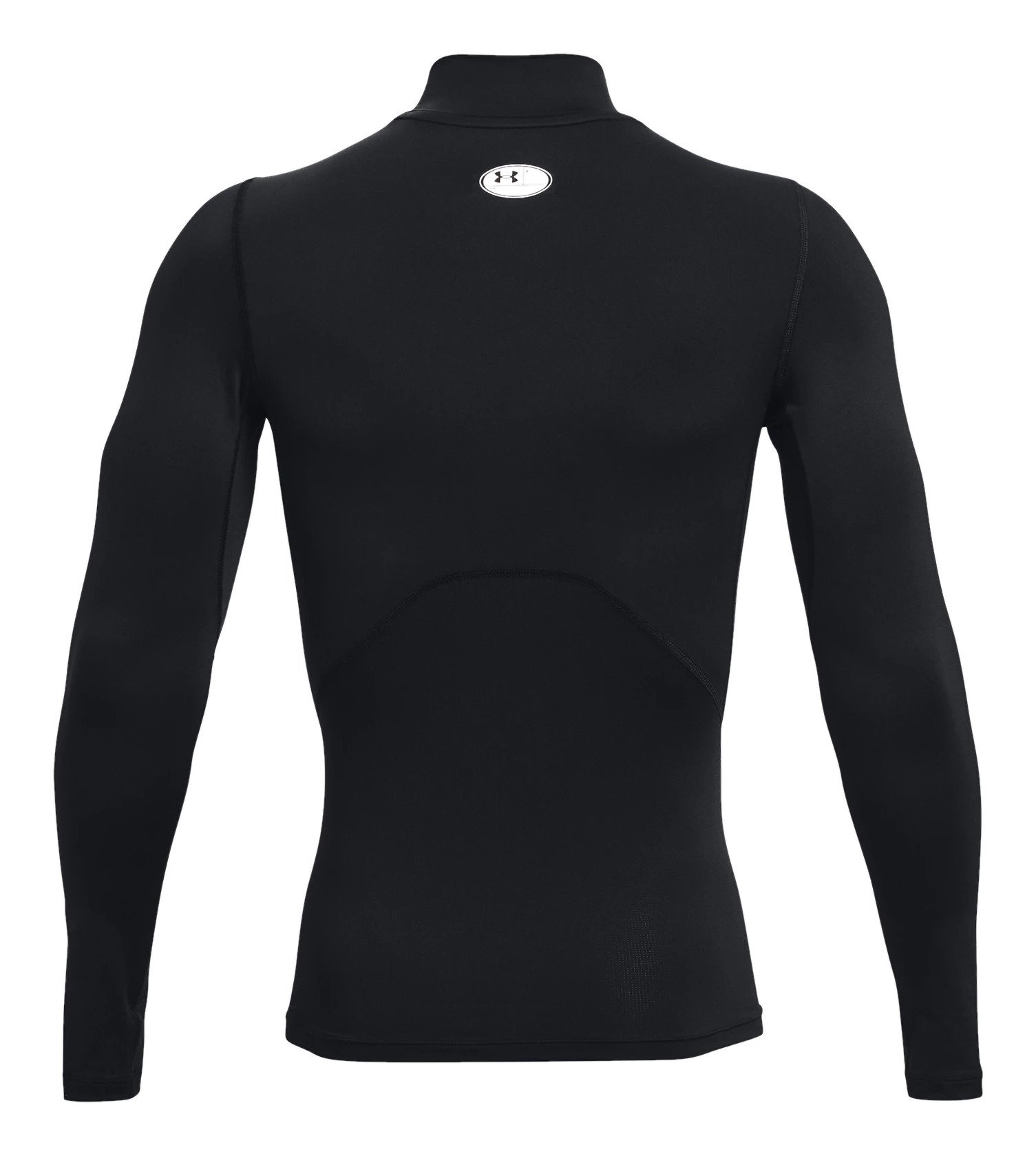 Under Armour HeatGear Comp Mock pánske kompresné tričko s dlhým rukávom, čierne/biele