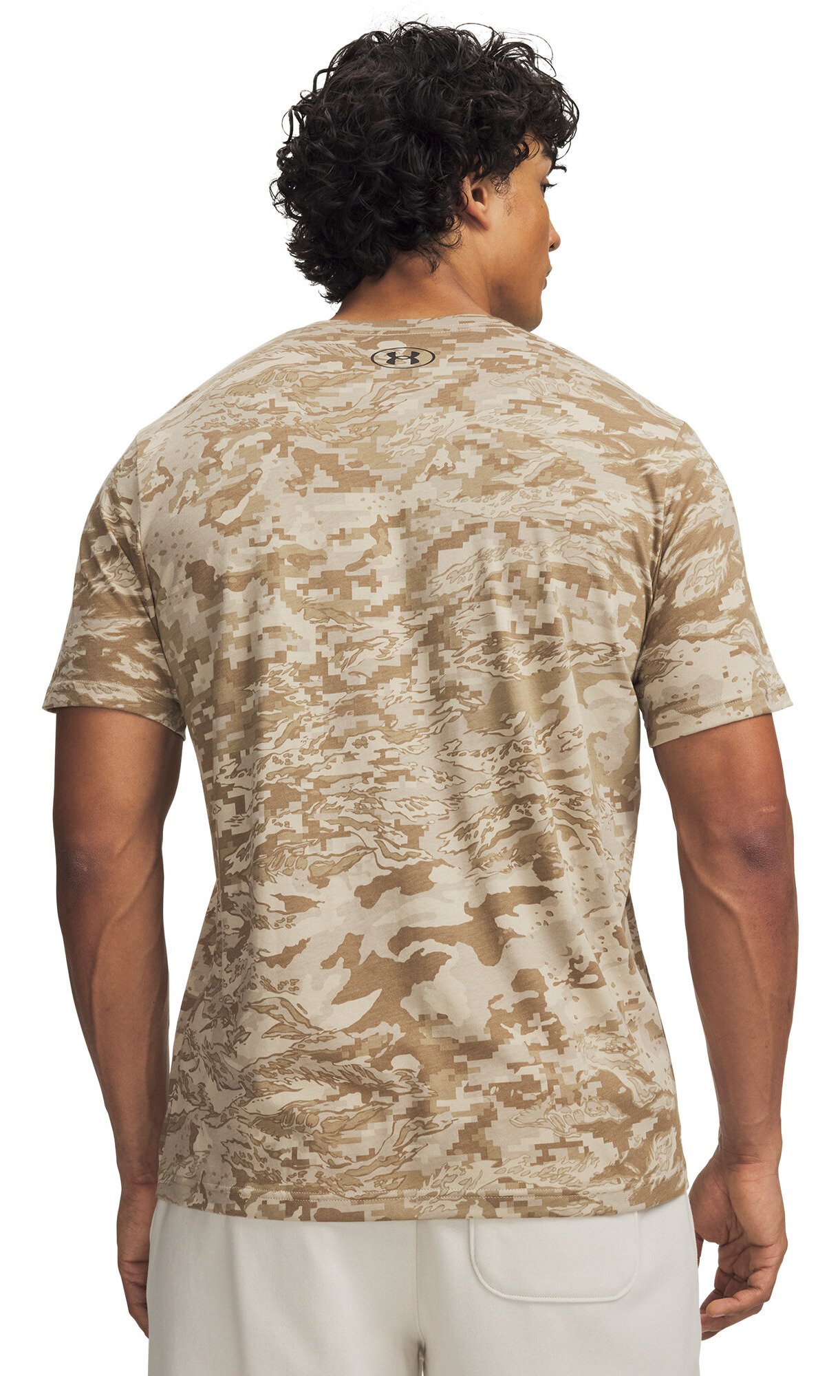 Under Armour ABC Camo SS pánske tričko, city khaki/čierne