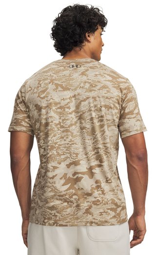 Under Armour ABC Camo SS pánske tričko, city khaki/čierne