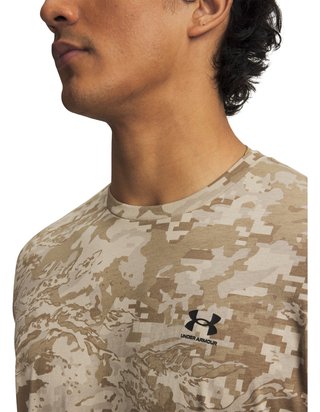 Under Armour ABC Camo SS pánske tričko, city khaki/čierne
