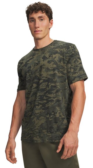 Under Armour ABC Camo SS pánske tričko, marine OD green/čierne