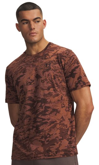 Under Armour ABC Camo SS pánske tričko, vintage mocha