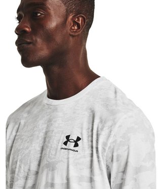 Under Armour ABC Camo SS pánske tričko, bielo/čierne