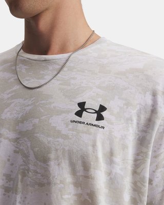Under Armour ABC Camo SS pánske tričko, bielo/čierne