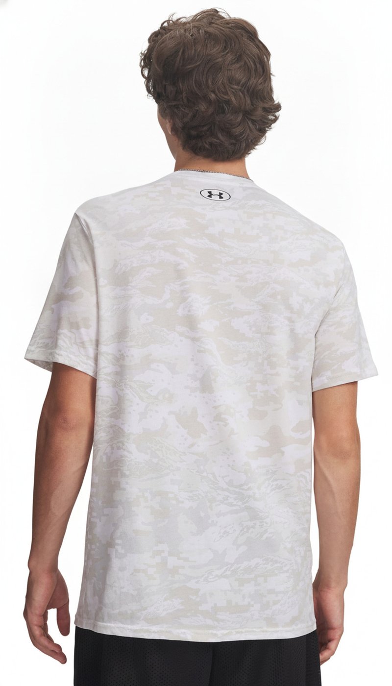 Under Armour ABC Camo SS pánske tričko, bielo/čierne