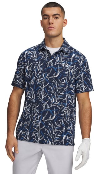 Under Armour Playoff 3.0 Printed pánske polo, midnight blue