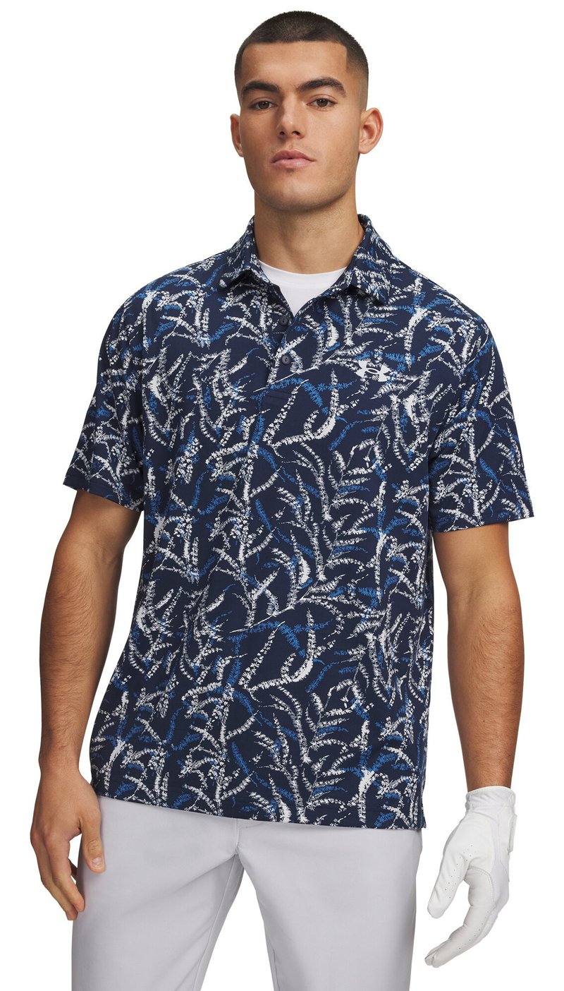 Under Armour Playoff 3.0 Printed pánske polo, midnight blue