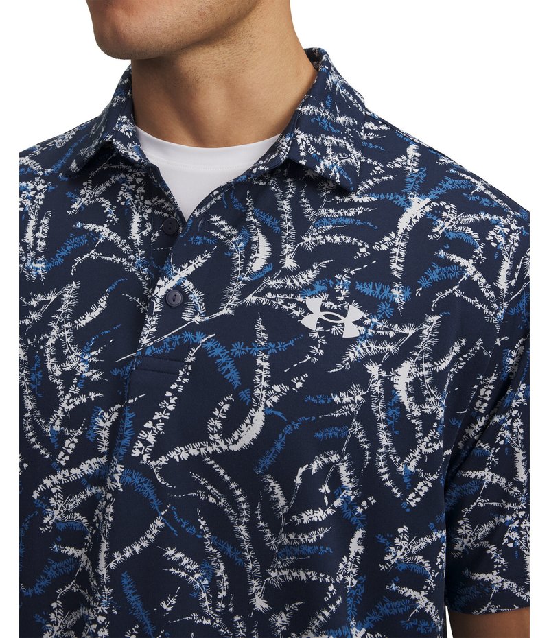 Under Armour Playoff 3.0 Printed pánske polo, midnight blue