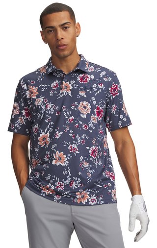 Under Armour Matchplay Printed pánske polo, downpour gray
