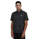 Under Armour T2G Printed pánske polo, čierne/castlerock