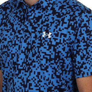 Under Armour T2G Printed pánske polo, blue atlantis