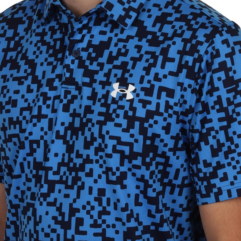 Under Armour T2G Printed pánske polo, blue atlantis