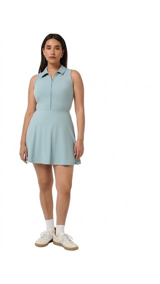 Travis Mathew Moveknit Sleeveless Polo dámske šaty, slate