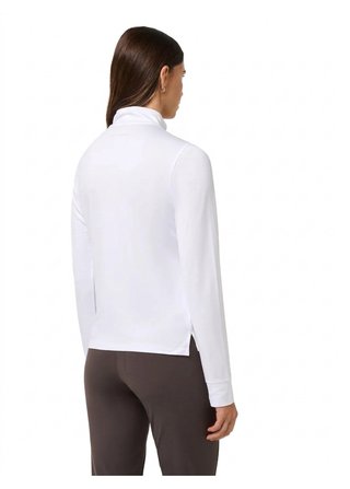 Travis Mathew Skyloft Light Zip longsleeve dámske polo, biele